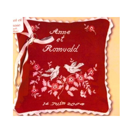 Coussin mariage Oiseaux