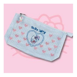 Pochette bleue Hello Kitty