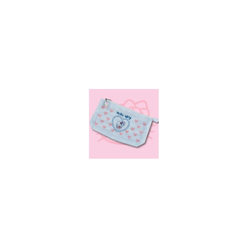 Pochette bleue Hello Kitty