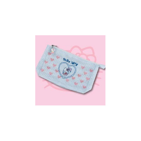 Pochette bleue Hello Kitty