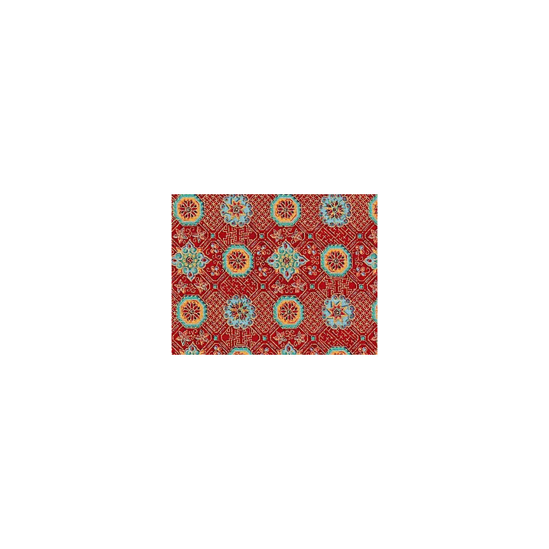 Tissu Rosaces vertes 3793 R07