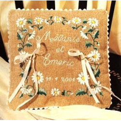 Coussin mariage Paquerettes