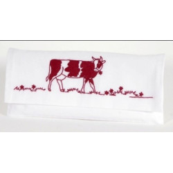 Pochette serviette Vache