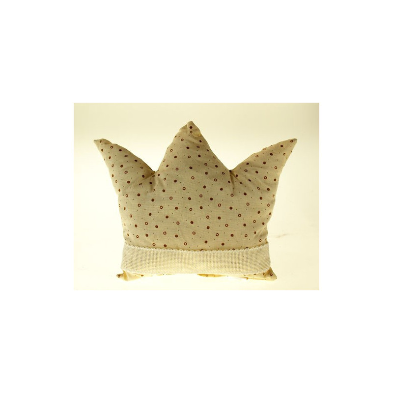 Coussin Couronne pois