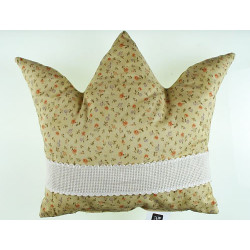 Coussin Couronne fleurs jaune